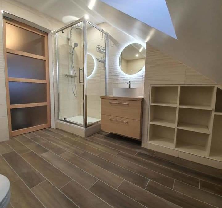 REAMENAGEMENT D UNE SALLE DE BAIN ET CREATION D UN ESPACE DOUCHE ET WC